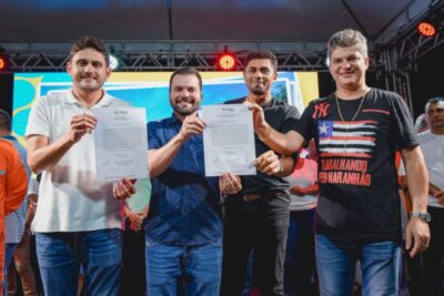 Juscelino Filho participa de lançamento de obras em Trizidela do Vale