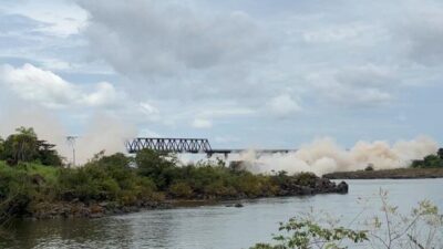 ASSISTA! Vídeo mostra o momento da implosão do resto da ponte que desabou entre o Maranhão e Tocantins