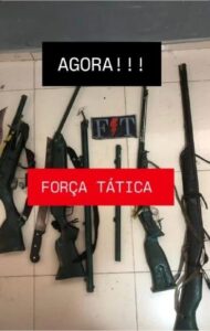 Força Tática encontra arsenal em invasão no bairro Nogueira, em Itapecuru Mirim/MA