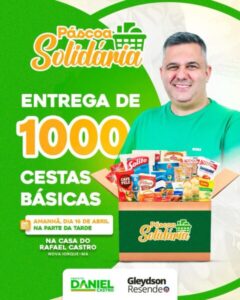 Daniel Castro vai realizar a entrega de 1000 cestas básicas em ação de páscoa solidária em Nova Iorque