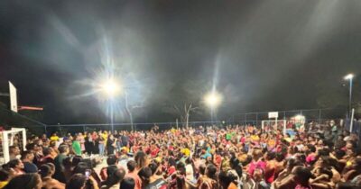 Prefeita Fabiana realiza grande Festa das Mães e inaugura quadra poliesportiva no povoado Areal, em Presidente Vargas/MA.