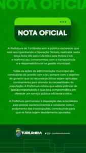 Prefeitura de Turilândia reforça compromisso com transparência durante Operação Tântalo