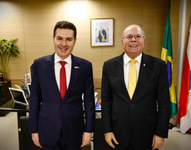 Em reunião com Jader Filho, ministro das cidades, Hildo Rocha, trata sobre habitação, pavimentação e saneamento em municípios do Maranhão