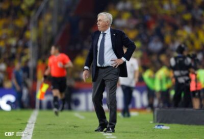 Italiano Carlo Ancelotti fez sua estreia na Seleção Brasileira com empate sem gols contra Equador