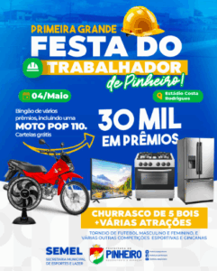 André da RalpNet anuncia grande Festa do Trabalhador em Pinheiro