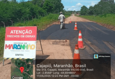 Iniciada a recuperação da estrada que liga Cajapió a São Vicente Férrer