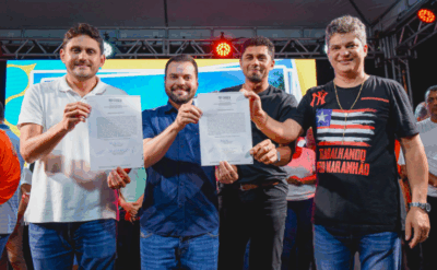Juscelino participa de lançamento de obras em Trizidela do Vale