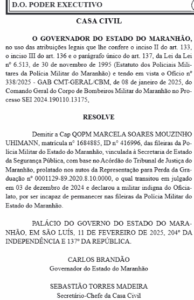 Exonerada capitã da PMMA acusada de envolvimento com Jogo do Tigrinho