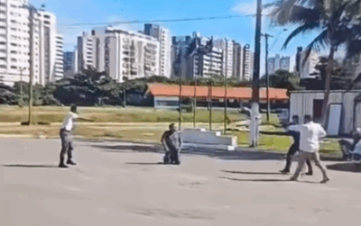 Vídeo mostra o momento da rendição de tenente após matar o Capitão Breno
