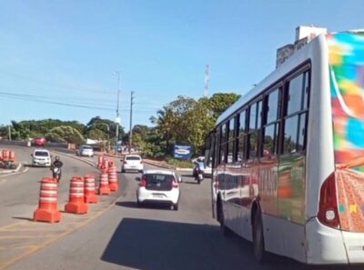 Tráfego de veículos no Elevado do Café, no Outeiro da Cruz, liberado nos dois sentidos