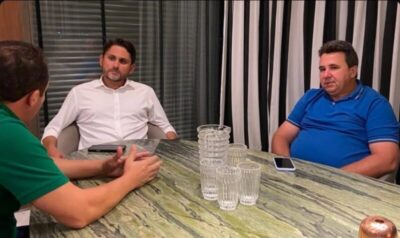 Vice-prefeito Nelson e vereador Everaldo participaram de importante reunião para o desenvolvimento de Tuntum com o ministro Juscelino