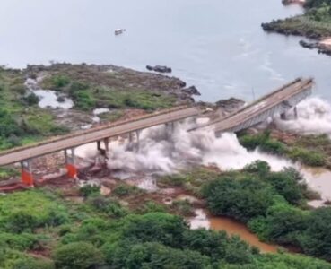 Restos da Ponte Juscelino Kubitschek na BR-226 são Implodidos pelo DNIT