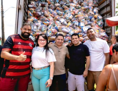 Jamilson da Sabrina entrega mais de 15 toneladas de alimentos com doação de cestas básicas e peixes na Semana Santa em Turiaçu