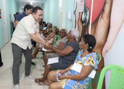 Prefeito André da RalpNet acompanha mutirão de cirurgias de Catarata, neste sábado no Hospital Antenor Abreu em Pinheiro