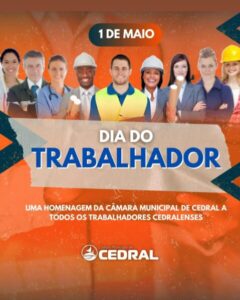 1 DE MAIO DIA DO TRABALHADOR