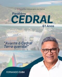 Fernando Cuba parabeniza Cedral