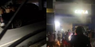 Criminosos explodem caixas eletrônicos e roubam agência da Caixa em Vitorino Freire