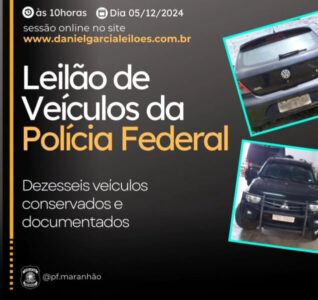 Polícia Federal no Maranhão promove leilão online de veículos e sucatas