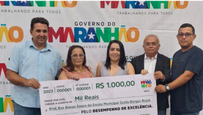Vice-prefeito de Tuntum, Nelson do Nanxi, recebe importante prêmio para Educação do município em São Luís