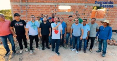 Fernando Pessoa visita construção de 80 casas do Minha Casa Minha…
