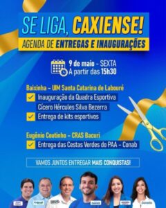 Caxias: prefeito Gentil Neto convida população para série de inaugurações, nesta sexta-feira (9)