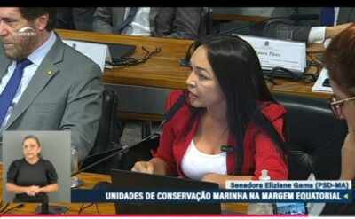 Eliziane Gama e Marcos Rogério batem boca em audiência com a ministra Marina Silva