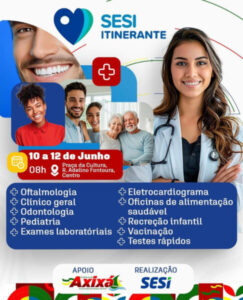 SESI Itinerante leva serviços de saúde gratuitos à população de Axixá