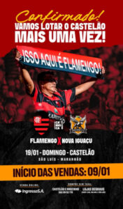 Flamengo confirma mais um jogo do Campeonato Carioca em São Luís, além do confronto contra o Bangu