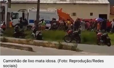 Caminhão de lixo atropela e mata idosa no São Raimundo