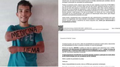 Justiça Federal determina matrícula de estudante de São João dos Patos no curso de Medicina da UFMA