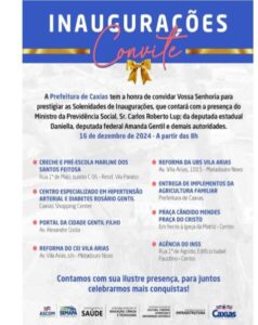 Caxias: prefeito Fábio Gentil vai entregar série de obras à população com a presença de ministro e outras autoridades