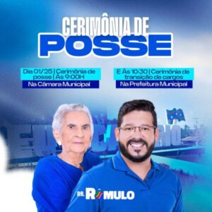 CAJAPIÓ: Dr Rômulo Nunes convida para ‘Cerimônia de Posse’ e festa em praça pública