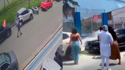 Homem joga álcool e ateia fogo em carro de luxo em São Luís