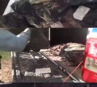 Polícia encontra mais de 30 placas de coletes balísticos em matagal na Grande Ilha