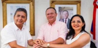 Governador Carlos Brandão recebe prefeito Zezão e vice Geraldina de Governador Luiz Rocha no Palácio dos Leões