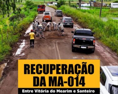 Governo segue trabalhando para melhorar trafegabilidade na MA-014, na Baixada Maranhense