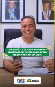Prefeito,Fred Campos anuncia construção de 100 novas casas para famílias de Paço do Lumiar