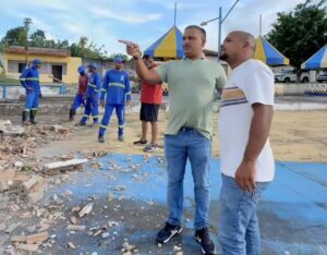Prefeito Márcio Hominho inicia reforma histórica da Praça São Sebastião em Bacuri