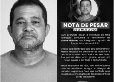 Morte de Ernane Goulart causa grande comoção em Nina Rodrigues