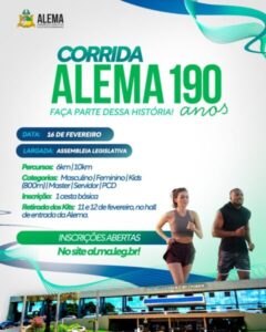 Assembleia Legislativa abre inscrições para corrida em comemoração aos seus 190 anos