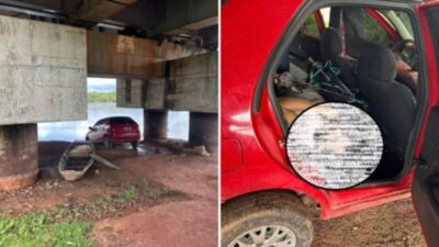 Dois homens são encontrados mortos a tiros dentro de carro sob ponte