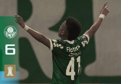 Na despedida de Estevão, Palmeiras confirma classificação com goleada