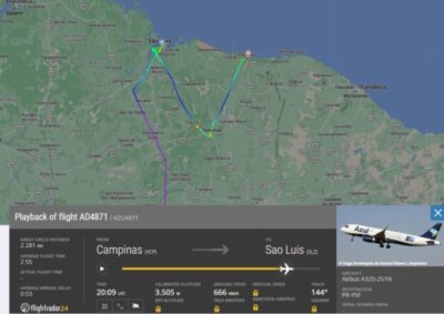 Avião da Azul declara emergência por baixo combustível e pousa em Parnaíba