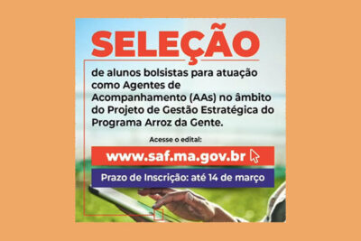 SAF prorrogra inscrição para programa Arroz da Gente