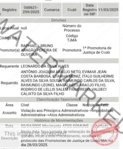 Ex-articulador municipal do Selo UNICEF reitera denúncia ao MP contra sete vereadores por perseguição política e uso indevido da Câmara