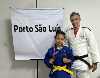 Judoca do projeto social “Farol dos Campeões” na regional de judô em Manaus