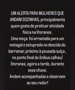 Vídeo mostra ação de estuprador na região da Litorânea; mulher foi arrastada para matagal