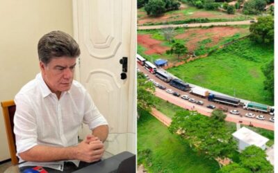 Principal rota para balsa após queda de ponte, Prefeitura de Porto Franco decreta situação de emergência após grande fluxo de caminhões