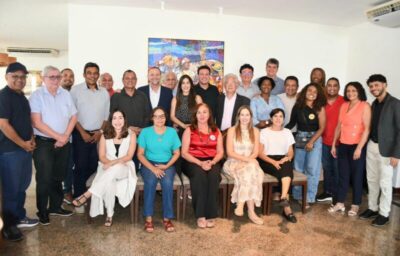 Felipe Camarão recebe futuro presidente Nacional do PT, Edinho Silva