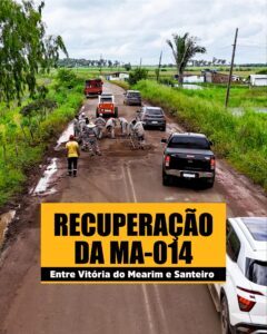 Governo segue trabalhando para melhorar trafegabilidade na MA-014, na Baixada Maranhense